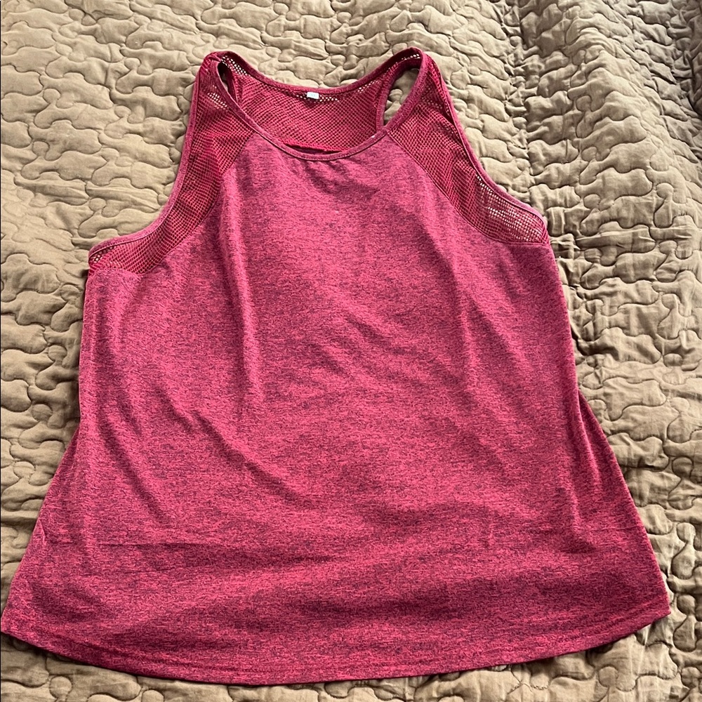 Elegant Raspberry Sleeveless Tank Top